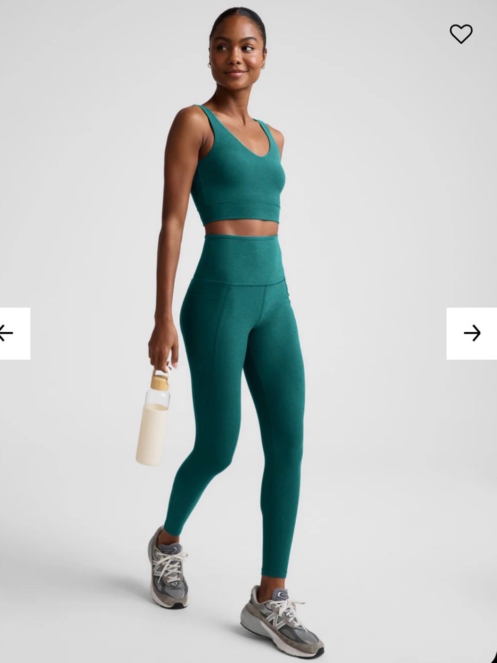 Beyond Yoga Deep Teal High-Waist Legging with Side Pocket